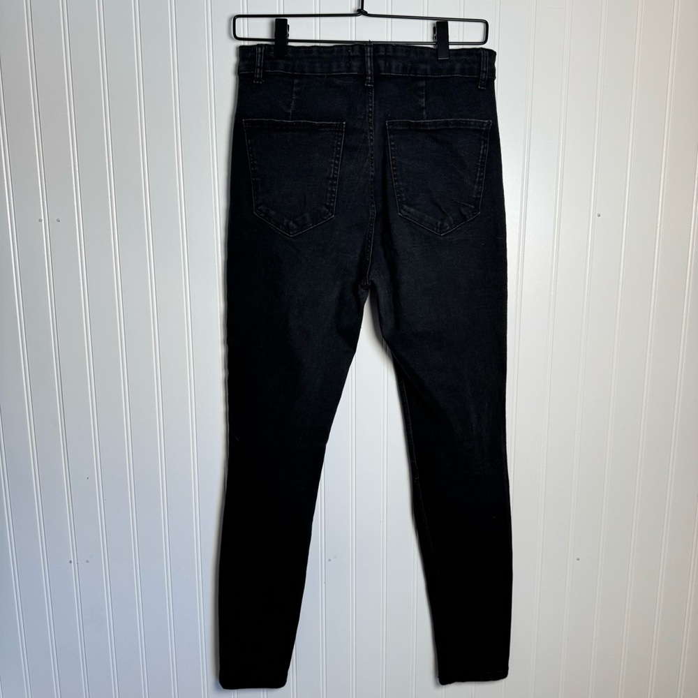 Zara High-Waist Black Skinny Jeans Women's Size 8 - Picture 7 of 12